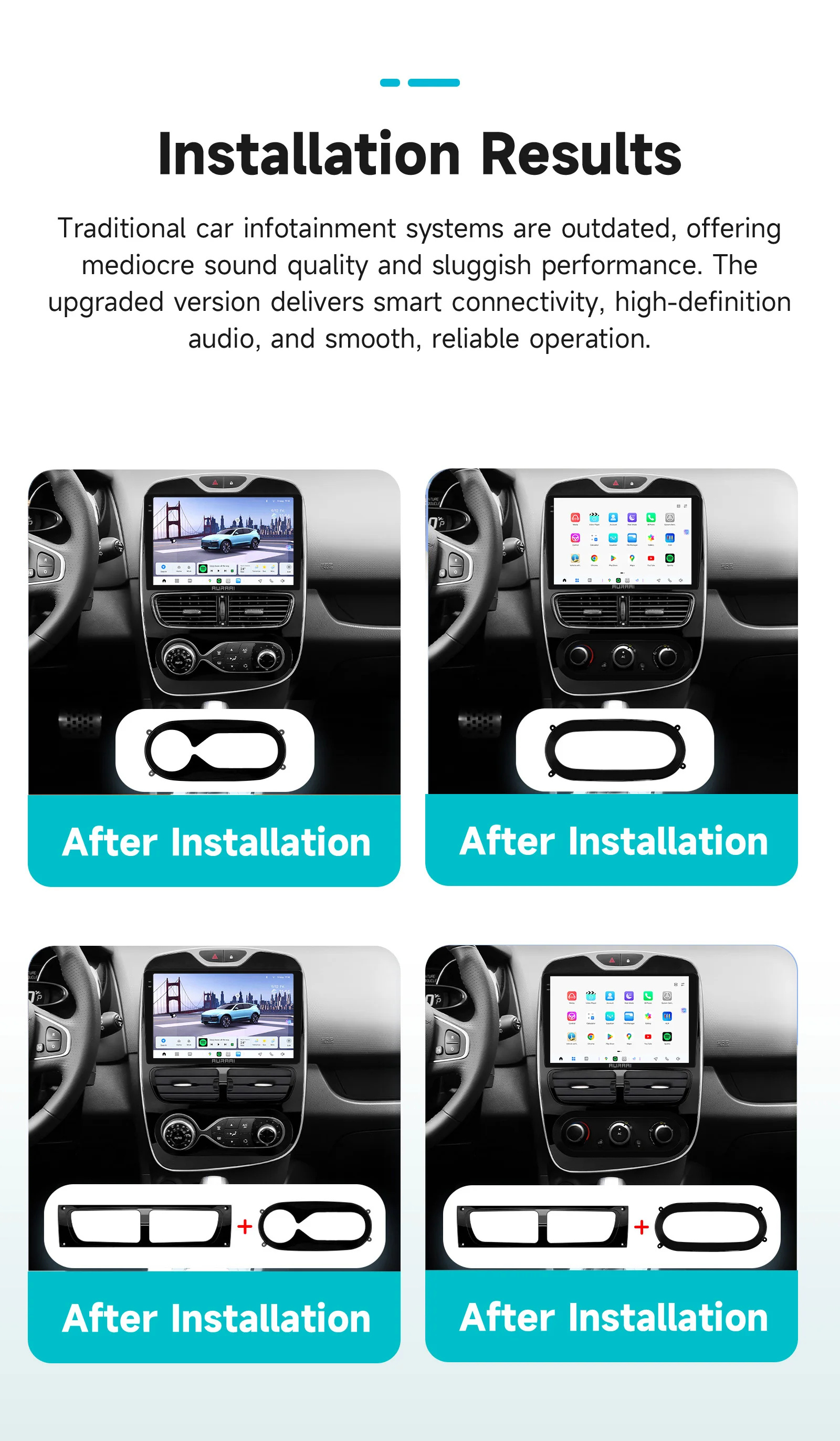 8G+256G AURAAI 2K Bildschirm für Renault Clio 4 2012 - 2019 Autoradio CarPlay Android Auto 4G WIFI GPS DSD ADAS Dual-Mikrofon 360 ° Kamera – Detail 3