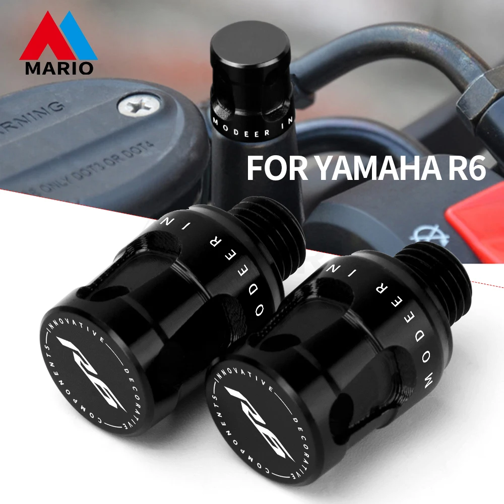 

For YAMAHA YZF R6 YZFR6 YZF-R6 High Quality Motorcycle Accessories CNC Aluminum M10*1.25 Mirror Hole Plug Screw Bolts Covers