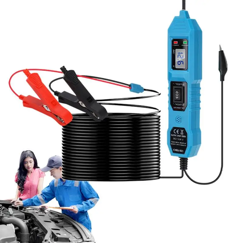 

Test Light Voltage Tester Pen 3.5-36V DC Battery Power Detector Bidirectional Portable LED Fuse Tester With Indicator Light For