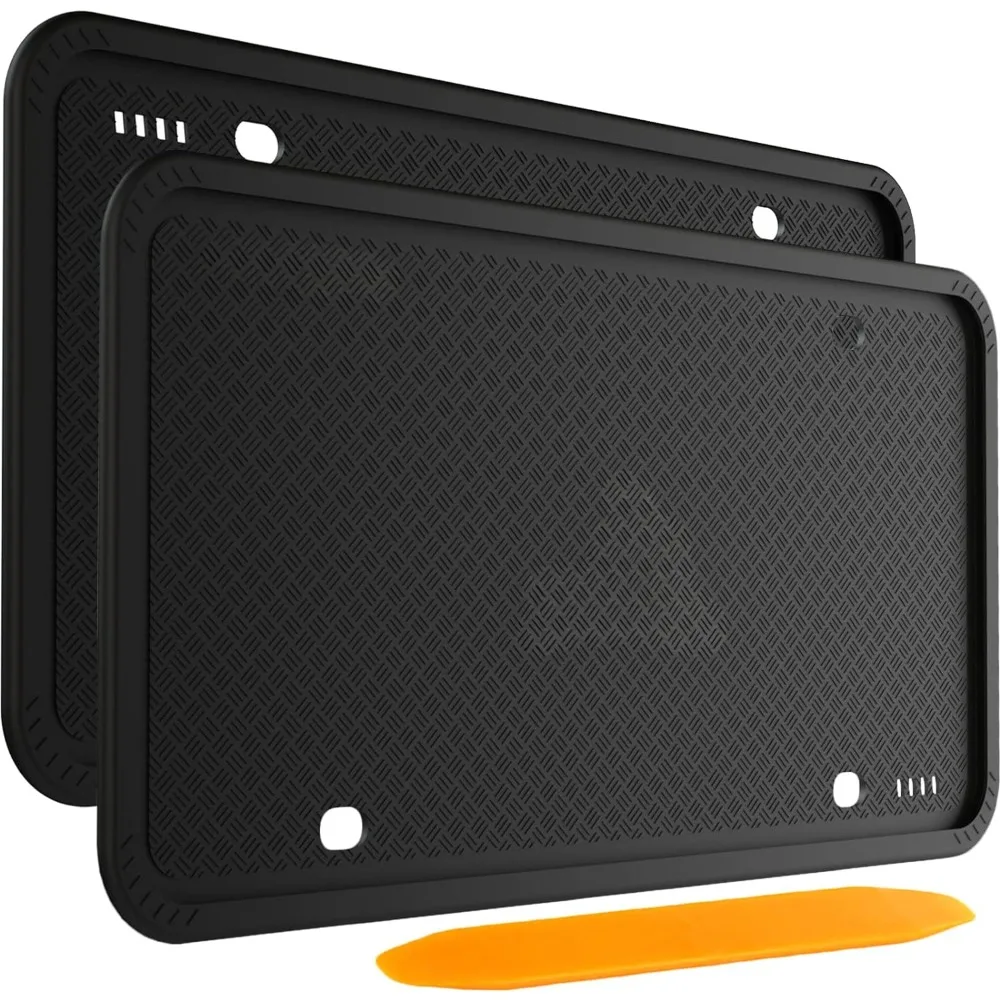 Silicone License Plate Frame GM American Cars Black License Plate Frame Bracket Anti-Rust Anti-Sound Weatherproof Auto Parts license plate bracket,license plate frame,license plate holder