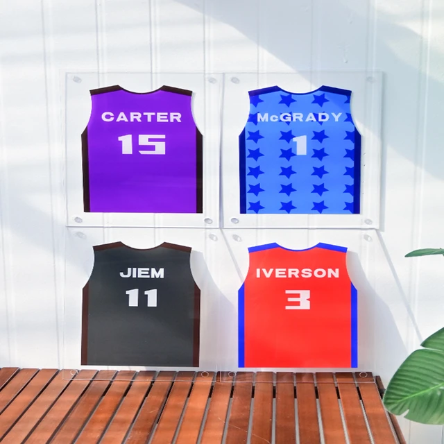10pcs Custom Big Size Clear Color Wall Mount Acrylic Jersey T-Shirt Frame  Jersey Display Case - AliExpress
