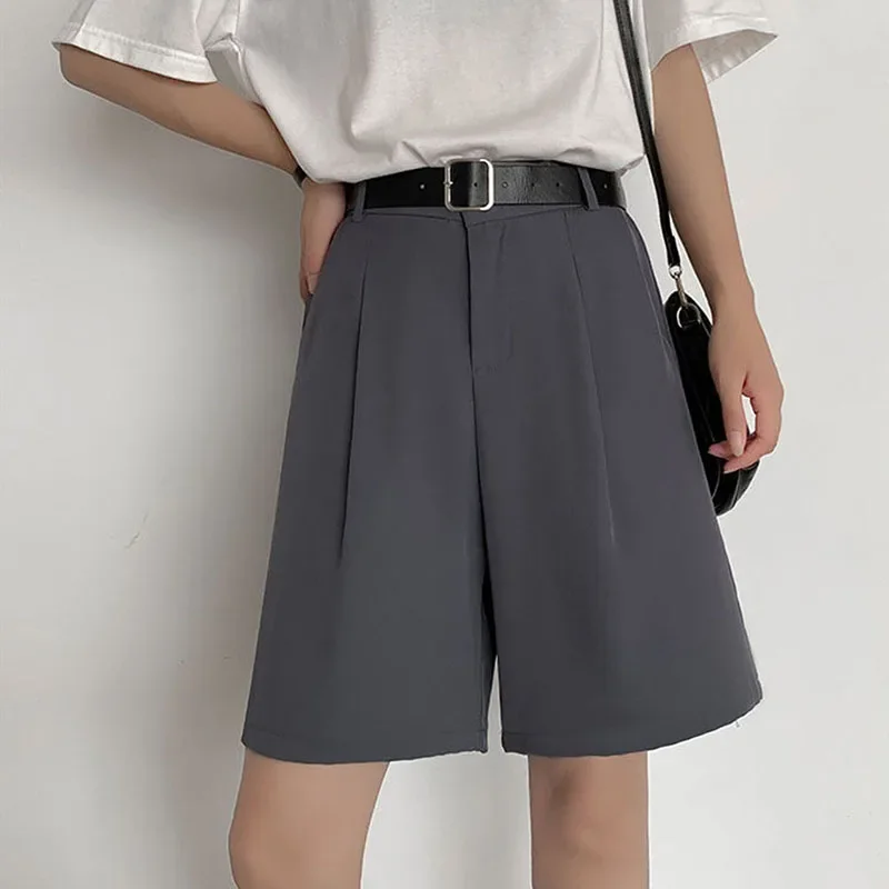 여성용 신축성 허리 세트 반바지, 루즈한 일본 캐주얼 패션, 프레피 스타일, 얇은 스트레이트, 하라주쿠, 신상