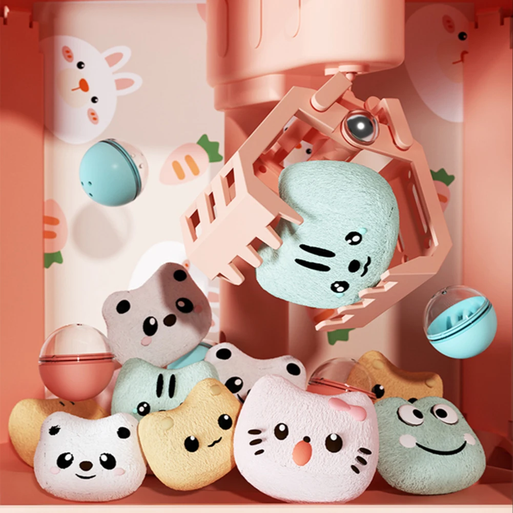 Mini Claw Machine Arcade Claw Game Machine Toy with 10 Dolls 10 Capsule Mini Vending Machine Toy Gifts for Girls and Boys 6