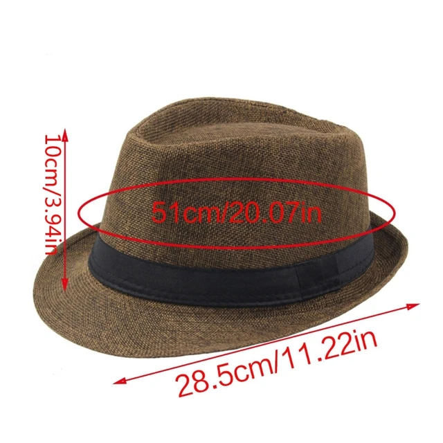 Cappello Fedora classico da uomo con fasce nere, accessorio per cappello da sole estivo a corta 6