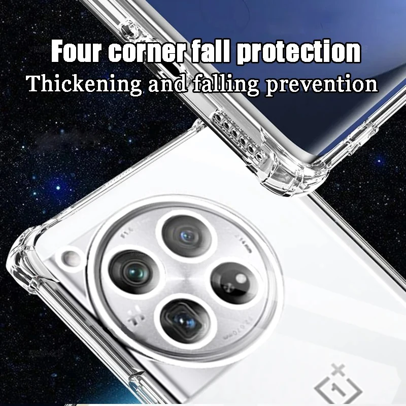 Transparent Shockproof Airbag Phone Case - Soft Silicone TPU Cover with Enhanced Corner Protection