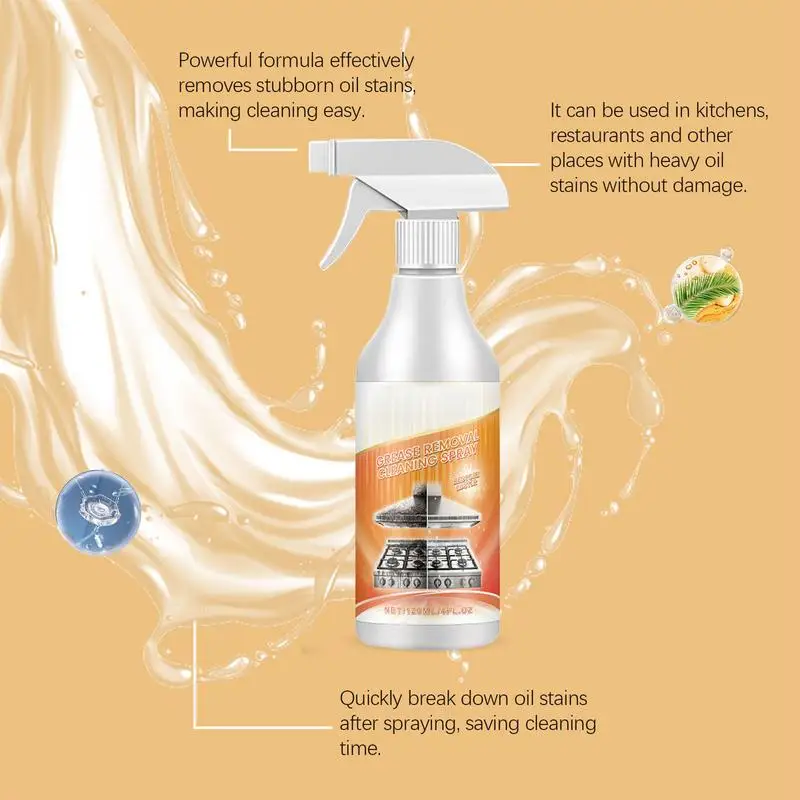 Powerful Kitchen Foam Cleaner Natural Multi-Purpose Cleaner Effective Multi-Functional Foam Spray For Stove Oven