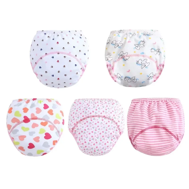 

5pc/ Lot Baby Diapers Children Reusable Underwear Breathable Diapers Training Pants Can Tracked Suit 6-16kg