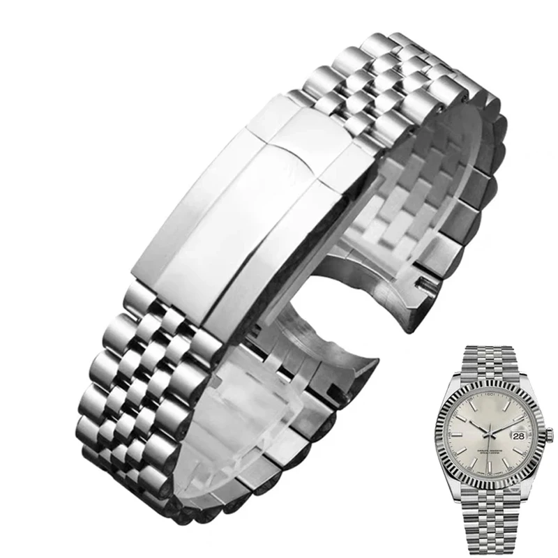 Cinturino In Acciaio Inossidabile Solido Da Uomo Cinturino Di Lusso Per Rolex Oyster Perpetual Datejust Daytona Submariner Cinghie 20Mm 21Mm