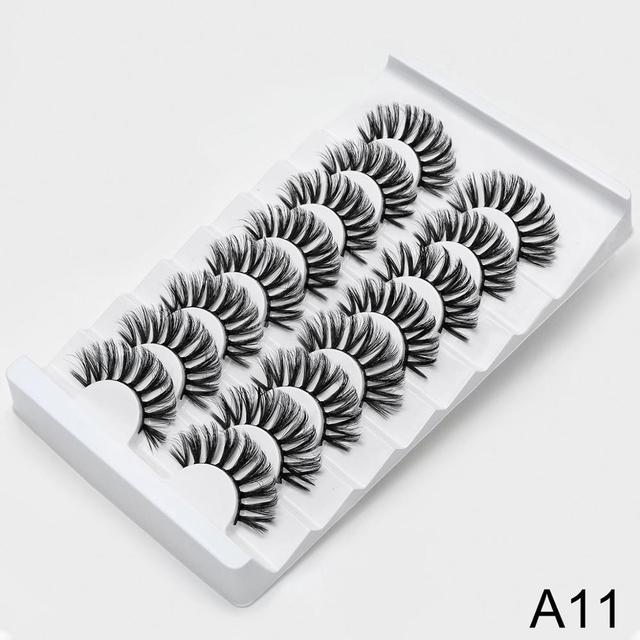 8 pairs 3D Mink Lashes Natural False Eyelashes Dramatic Volume Fake Lashes Makeup Eyelash Extension Silk Eyelashes