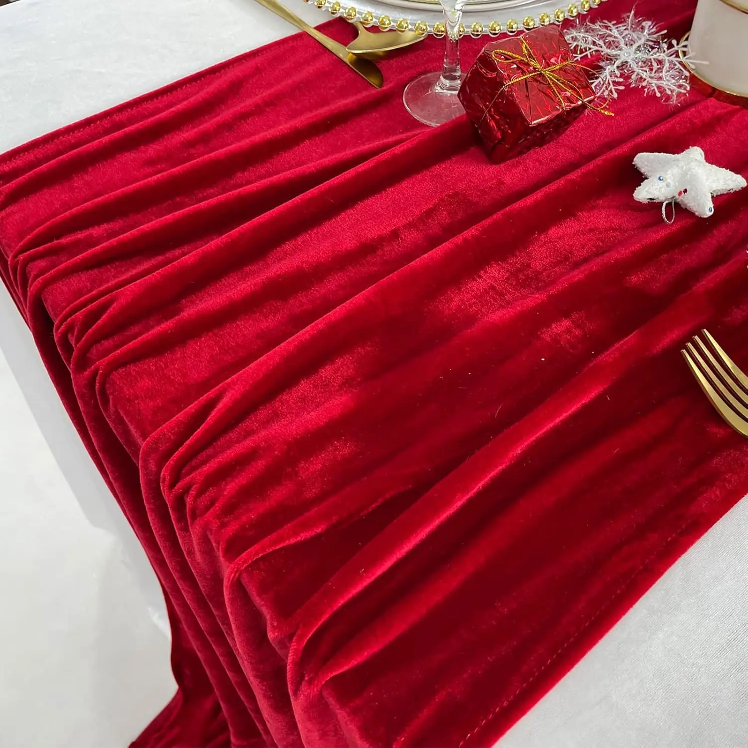 Velvet Table Runner - Luxury Wedding and Banquet Table Decor Luxurious Velvet Table Runner, Wedding Reception Baby shower Decora, Soft Table Linen Overlay, WeddingTable Runner Room Decor 10