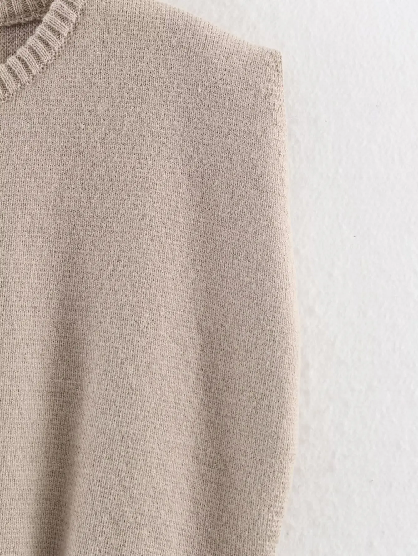 HH Frau Frühjahr Mode Rundhals Lose Ärmellose Vielseitige Gestrickte Weste Weibliche Pendeln Casual Warme Bequeme Weste – Detail 4