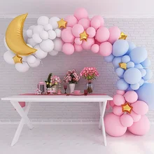 

119Pcs Moon Star Garland Balloon Arch Kit Balloon Birthday Party Decoration Wedding Ballon Baby Shower Globos Ramadan Decoration