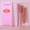 3 pcs/set Velvet Matte Lipstick Lip Gloss Lip Liner Combo Set Matte Long Lasting Easy Color Non-Stick Lipstick Set 3