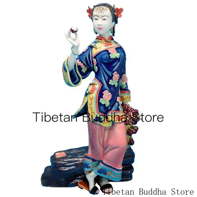 

Chinese Collectible Art Beautiful Angel Figurines Porcelain Sculptures Vintage Collectible Statue Home Decor Birthday Gift