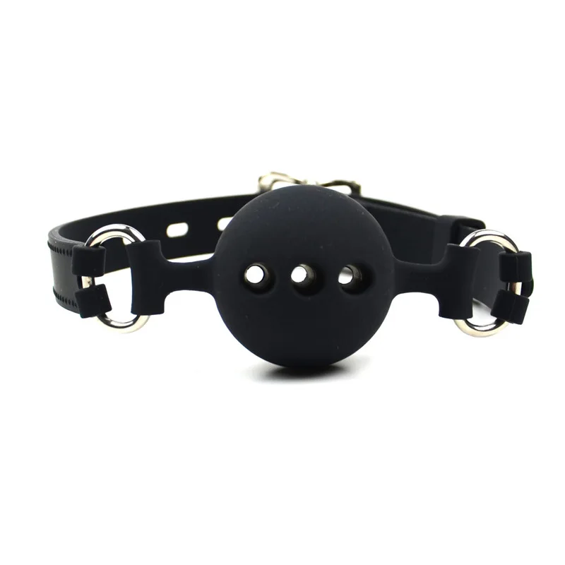 Silicone Gag Ball For Couples BDSM Bondage Sex Toys Restraints Open Mouth Breathable Sex Ball Harness Strap Mouth Gag For Women