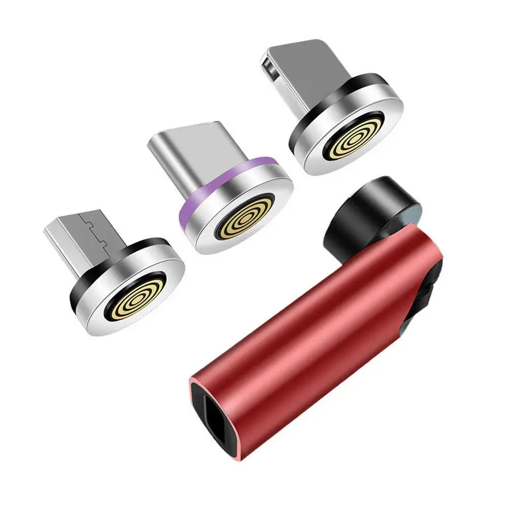 540 Degree 3-in-1 5A Fast Charging Type C Cable Rotating Magnetic Suction Adapter For Huawei Ipad Phone B9V0