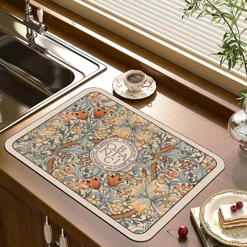 Washing Machine Dust Cover Fridge Microwave Oven Protector Dustproof Drying Mat Absorbent Non Slip Kitchen Drain Pad washing machine cover
