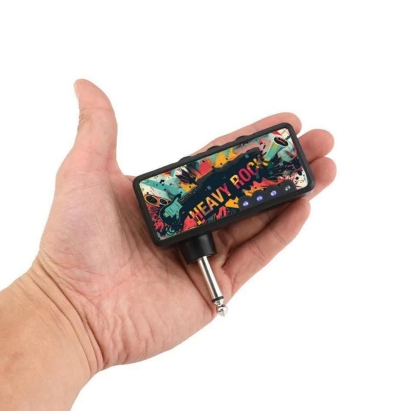 클래식 록 매니아를 위한 소형 기타 헤드폰 앰프 USB 충전식 3.5mm 입력 및 헤드폰 입력