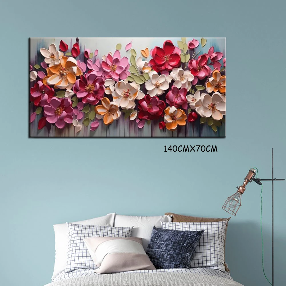 Description Picture 5 of itemColorful 3D Floral Diy Diamond Painting Abstract Flower Large New 202 Cross Stitch Kits Mosaic Embroidery Housewarming Gift