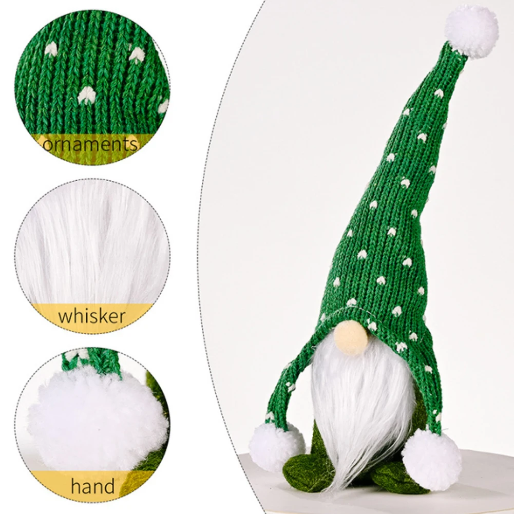 Lot 4 Gnomes Noël En Peluche - Décoration Mignonne Père Noël Bonhomme De Neige Elfes - Idéal Cadeau