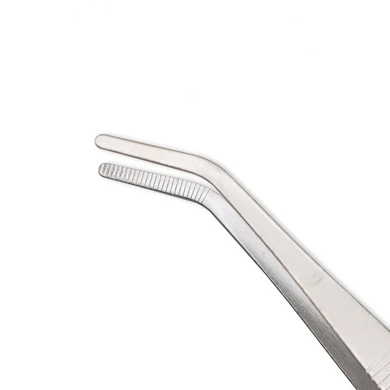 Stainless Steel Thicken Food Tweezers Professional Tea Bag Tweezers Barbecue Clip Silver Long Food Tongs Garden Kitchen BBQ Tool stainless steel tongs
