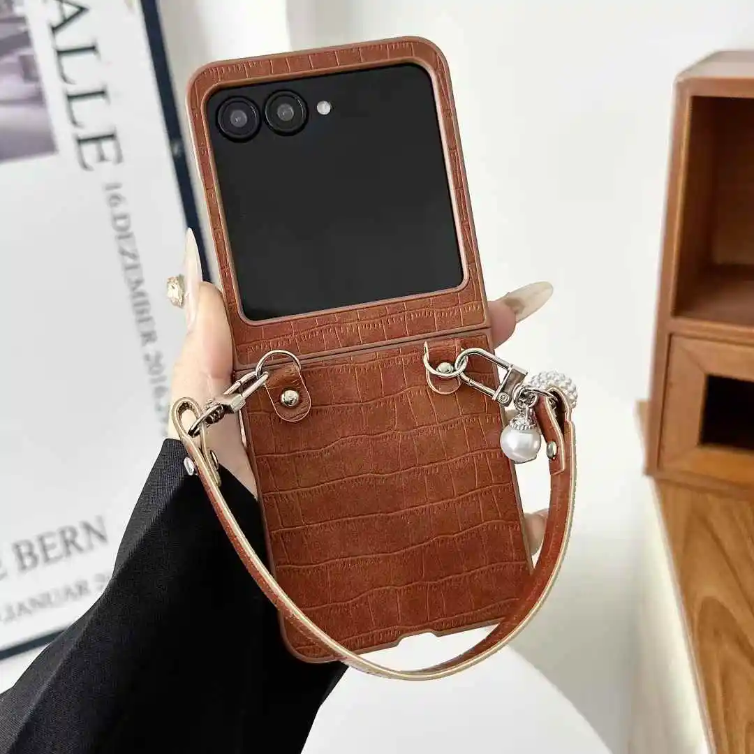 Unique Fashion Heart Bowknot Silicone Strap Leather Phone Case Cover
