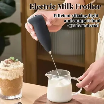 Mini montalatte elettrico portatile Miscelatore portatile-Schiumatore per caffè Frullino per le uova e agitatore per cappuccino per miscelazione e frusta in cucina 1