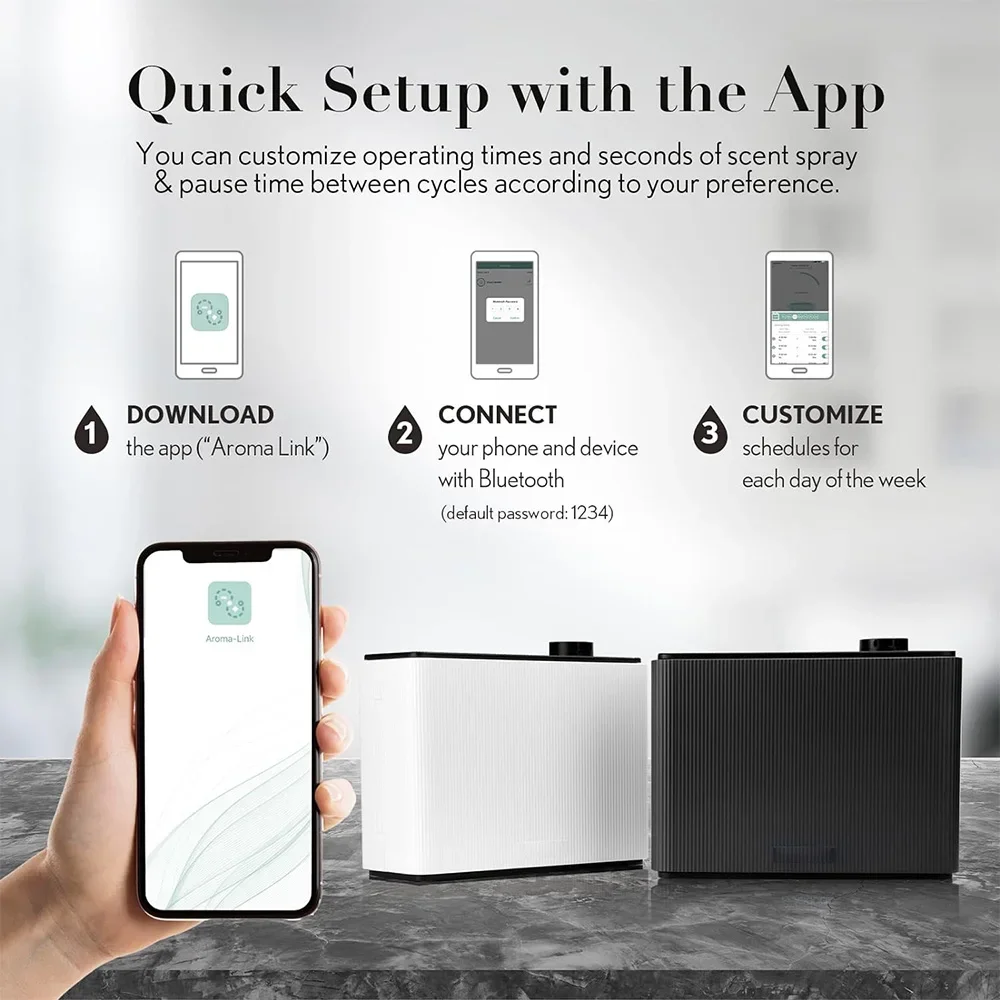 Smart Scent Air Machine For Home Hotel Spa HVAC Aroma Diffuser Cover Up to 4000m³ Black 1000ML Fragrance Diffuser WIFI Bluetooth 5