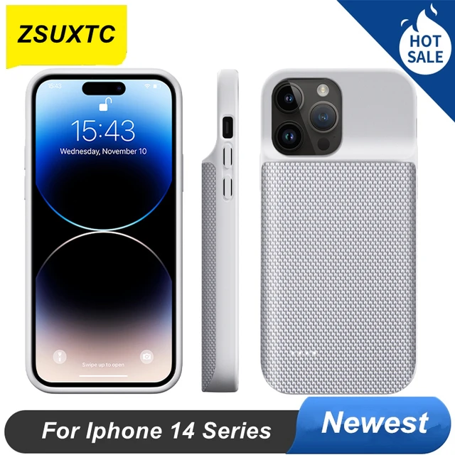 Xilecaly-funda de batería para iPhone, cubierta de cargador de batería  externa para iPhone 15 Pro Max 13 14 Pro 12 Mini, XS Max XR 6s 7 8 Plus -  AliExpress