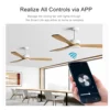 Tuya WiFi Smart Ceiling Fan Remote Control Kit APP Control Smart Home Adjusted Wind Speed for Alexa Google Home,220V 6