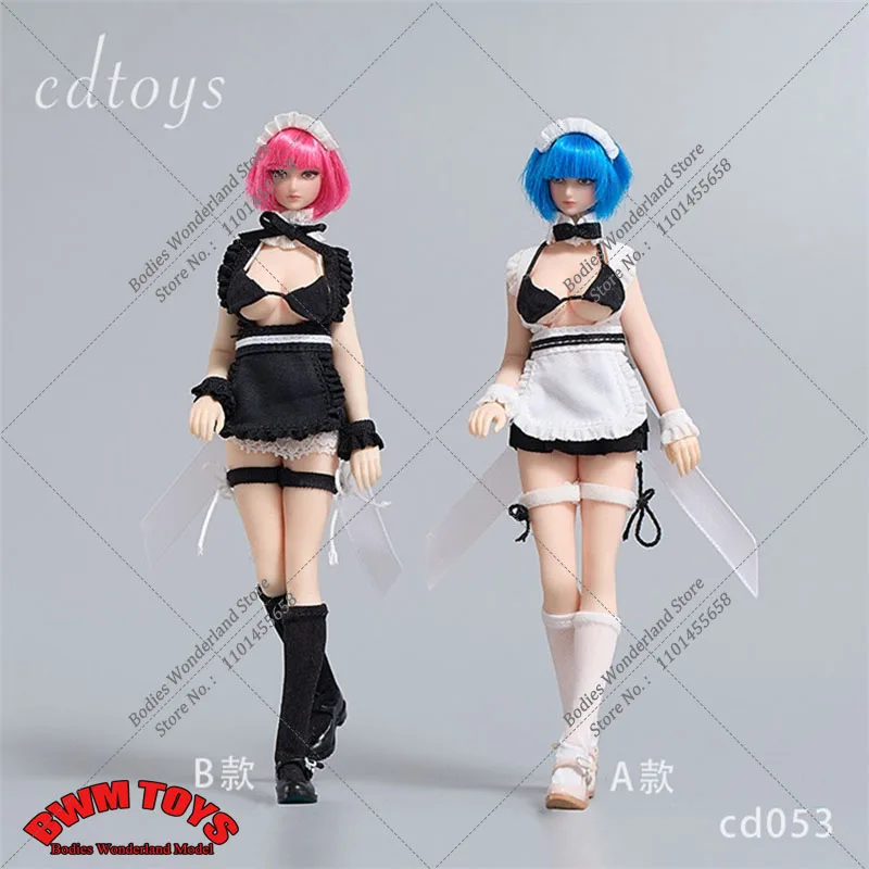 

cdtoys cd053 1/12 Scale Cute Women's Maid Outfit Open Chest Dress Clothes Set Fit 6'' Soldier Action Figure Body Dolls