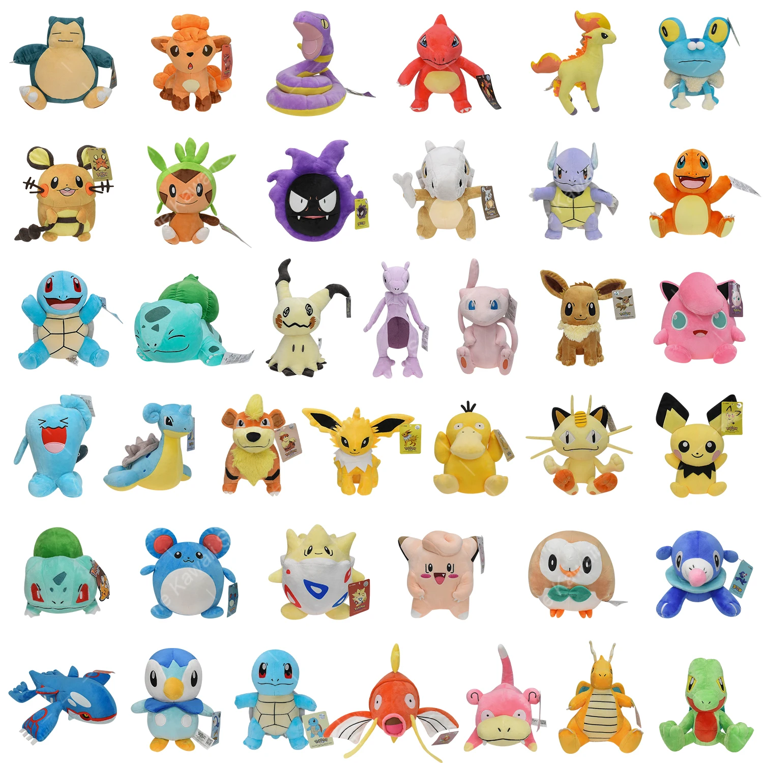 40 Stili Pokemon Giocattoli Di Peluche Originali Eevee Jigglypuff Bulbasaur Psyduck Mimikyu Gastly Snorlax Peluche Bambole Regali