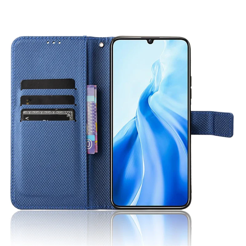 Oukitel C51 다이아몬드 지갑 케이스, 낙하 방지 스탠드 보호 케이스, 전화 케이스