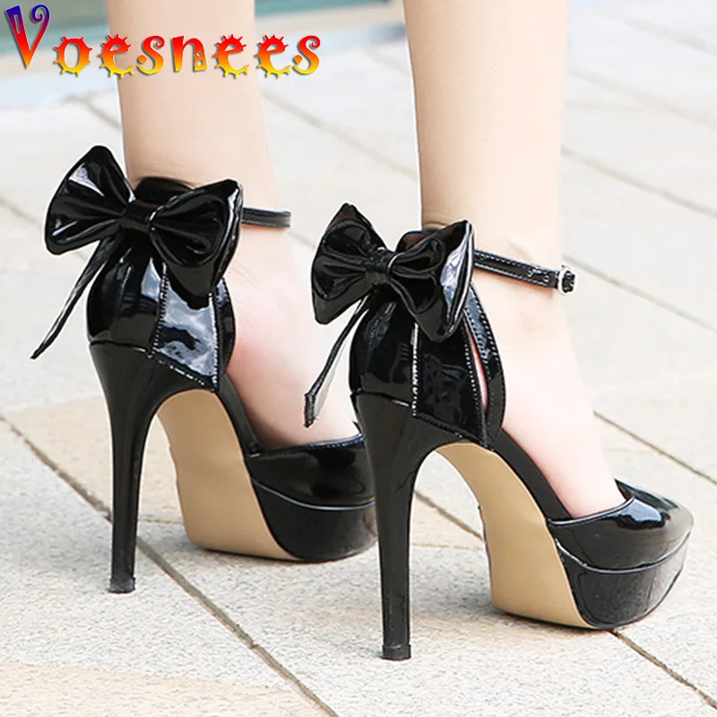 Voesnees 브랜드 디자인 웨딩 드레스 여성 펌프 새로운 지적 발가락 보우 매..