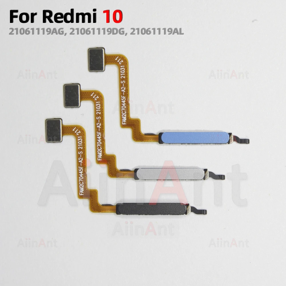 Home Side Power Button Touch ID Fingerprint Sensor Scanner Flex Cable For Xiaomi Redmi Note 10 10s Pro 4G 5G flex cable flex cable replacement fingerprint flex cable home button flex