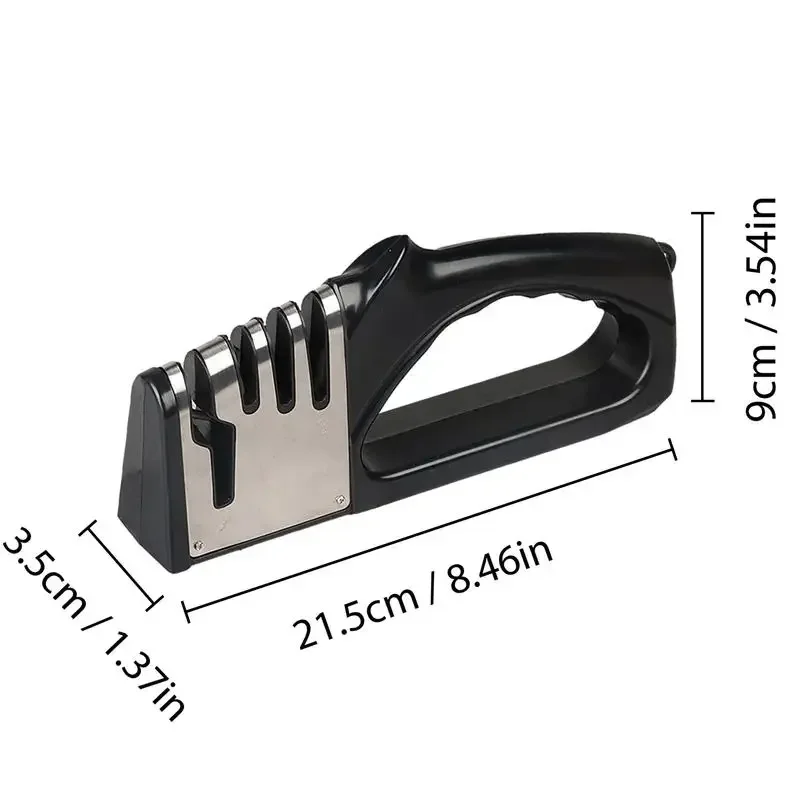 Portable 4 Segment Knife Sharpener Kitchen Non-slip Base Multifunctional Household Gadgets