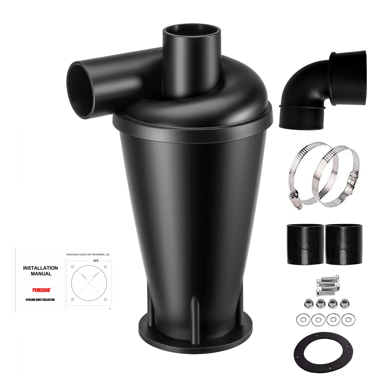 Shop Vac 분리기 용 Pemedor 사이클론 집진기 분리기 진공 용 먼지 필터 먼지 추출기 액세서리 목공