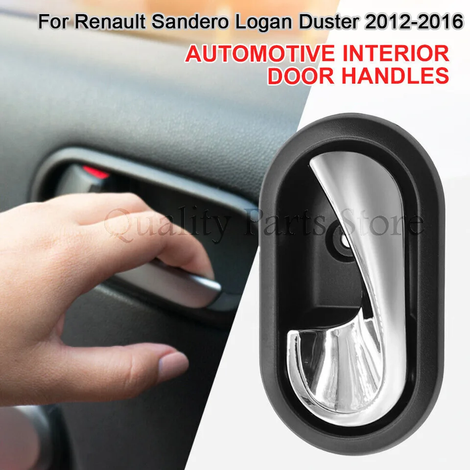 Maniglia Porta Interna Per Dacia Dokker, Lodgy, Logan, Duster 2012-2016 (anteriore Sinistra/destra) Colore Nero E Argento