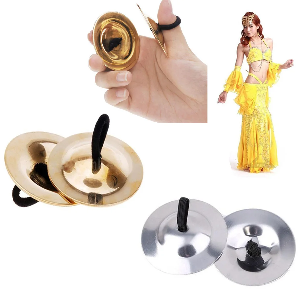 Belly dance finger picks, finger cymbals (1 pair), bowls, hand pick dance props, Orff Instruments
