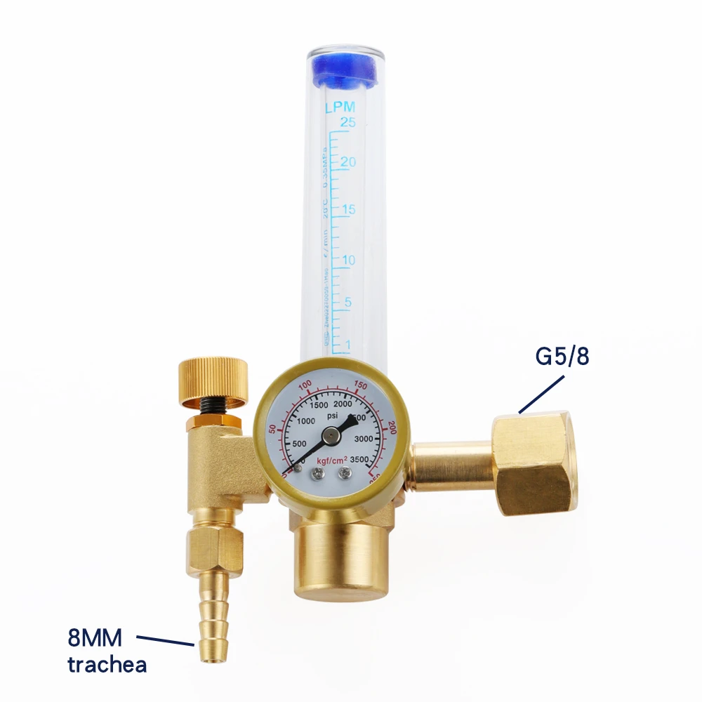 Safe Stable Argon Regulator G5/8"025Mpa CO2 Mig Tig Flow Meter Gas