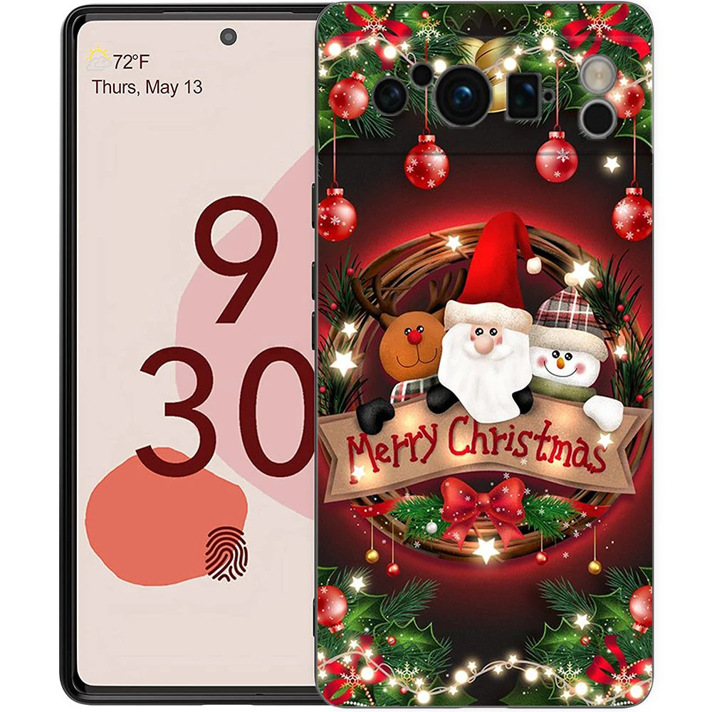 Frohe Weihnachten Handy hülle Abdeckung für Google Pixel 8 7 6 7a 6a Pro 5g stoß festes Silikon weich 9 pro xl 8 pro 5g Shell Capa Coque – Detail 3