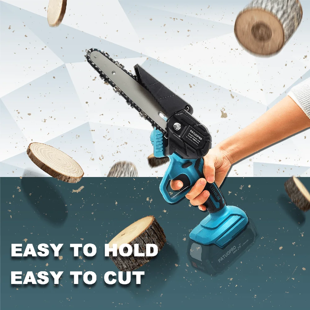 6inch Mini Cordless Electric Chain Saw Wood Cutter Garden Tree Logging Saw Fit For Makita 18V Battery Power Tool (No Battery) 4