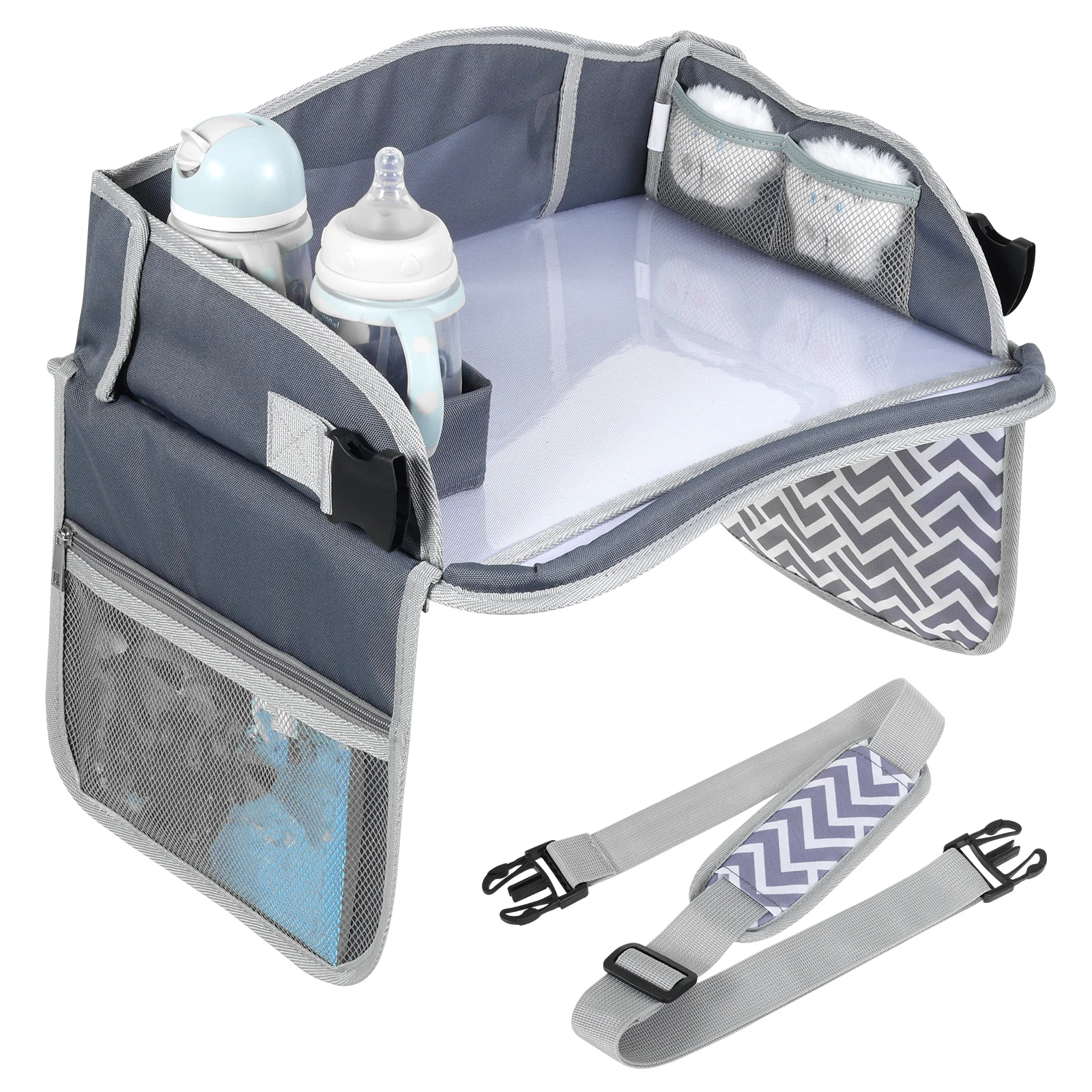 Portable Waterproof Kids Car Seat Tray Table
