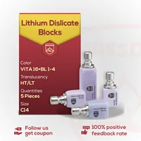 5 Pieces C14 Lithium Disilicate Blocks Cerec emax CAD Wissden Dental Glass Ceramic Cubes HT/LT CAD/CAM Manufacturer 1