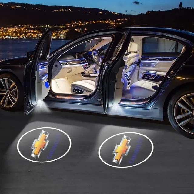 LED Car Door Welcome Light Decorative Light Car Accessories for Chevrolet Colorado Cruze Captiva Malibu Trax Aveo Camaro Impala