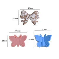 10Pcs Silicone Beads Cute Butterfly Bow Shape Food Grade Teether Beads DIY Pacifier Chain Necklace Accessories BPA Free 2