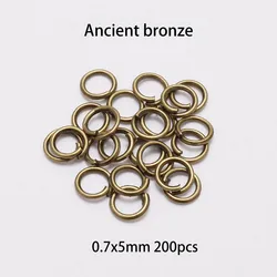 Vibrant Jewelry Making Kit: 300 - Piece Ring and Clasp Set for Creative DIY Projects (Ring Antique bronze)