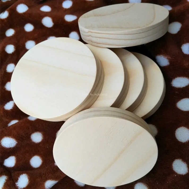 1cm Thick Round Solid Wood Board Sand Table Building Model Material Diy Manual Round Wood Painting Household Decoration Articles