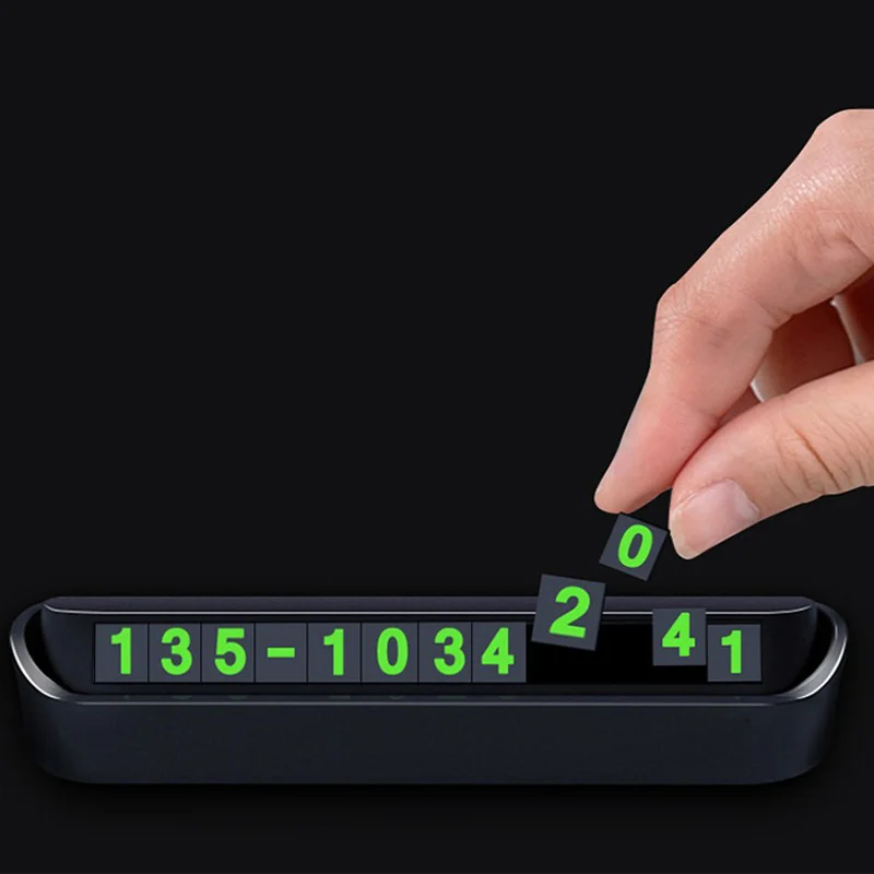 Luminous Car Temporary Parking Card Phone Number Card Plate Telephone Number Car Park Stop Sticker Auto Accessories