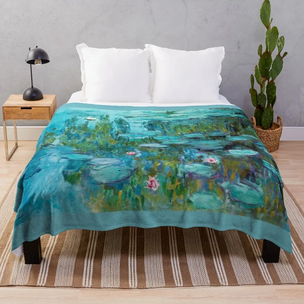 

Claude Monet - Water Lilies - Nympheas Throw Blanket anime Sleeping Bag Blankets